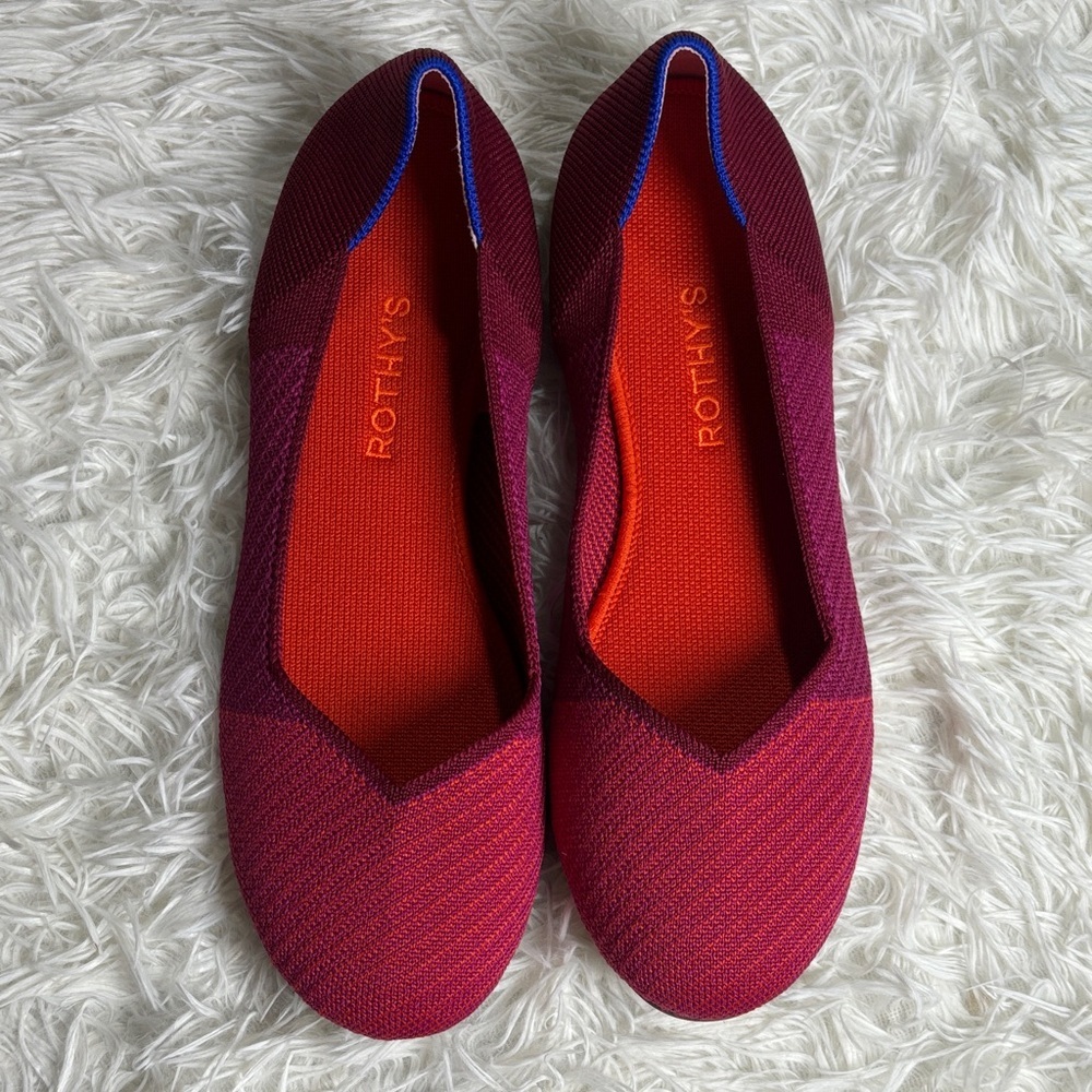 Rothy’s Women's The Flat in Pomegranate Pop in Pink - Picture 2 of 8